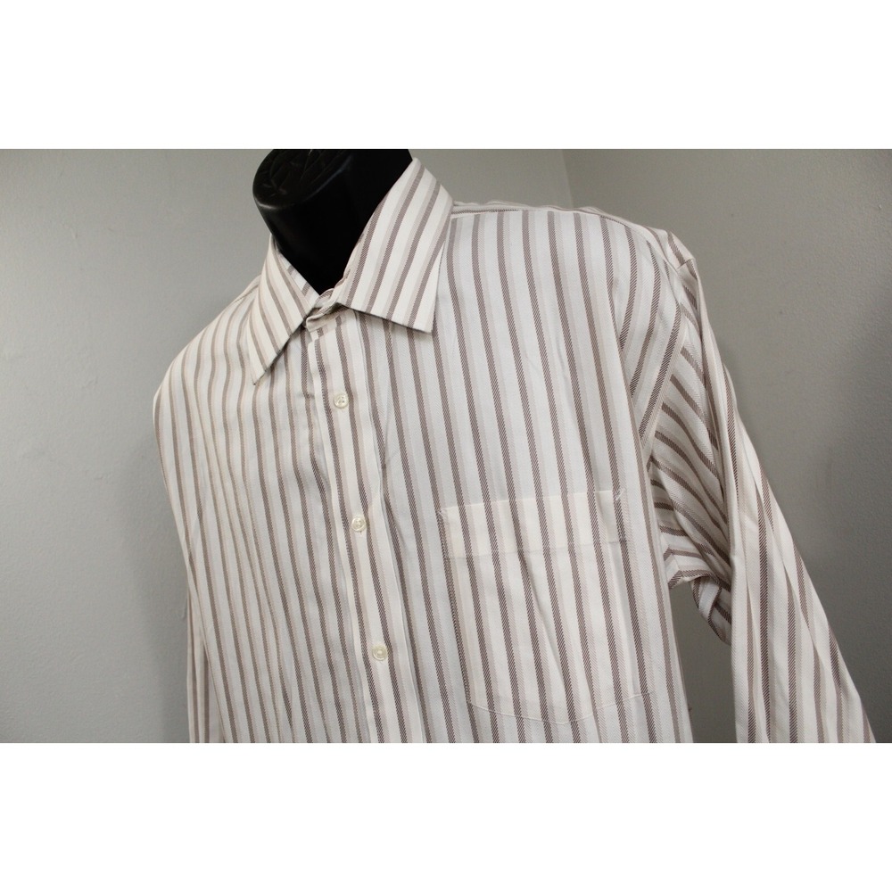 Tommy Hilfiger Dress Shirt Striped Long‎ Sleeve VTG Button Up Mens 17 34/35 XL